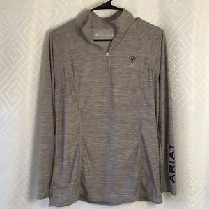Women's Ariat Tek Quarter Zip Long Sleeve Top Size Large
